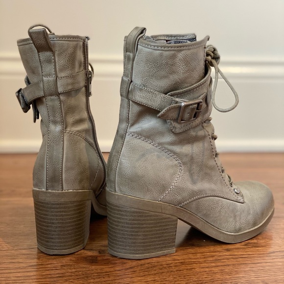 Heeled Combat Boots - Picture 5 of 6